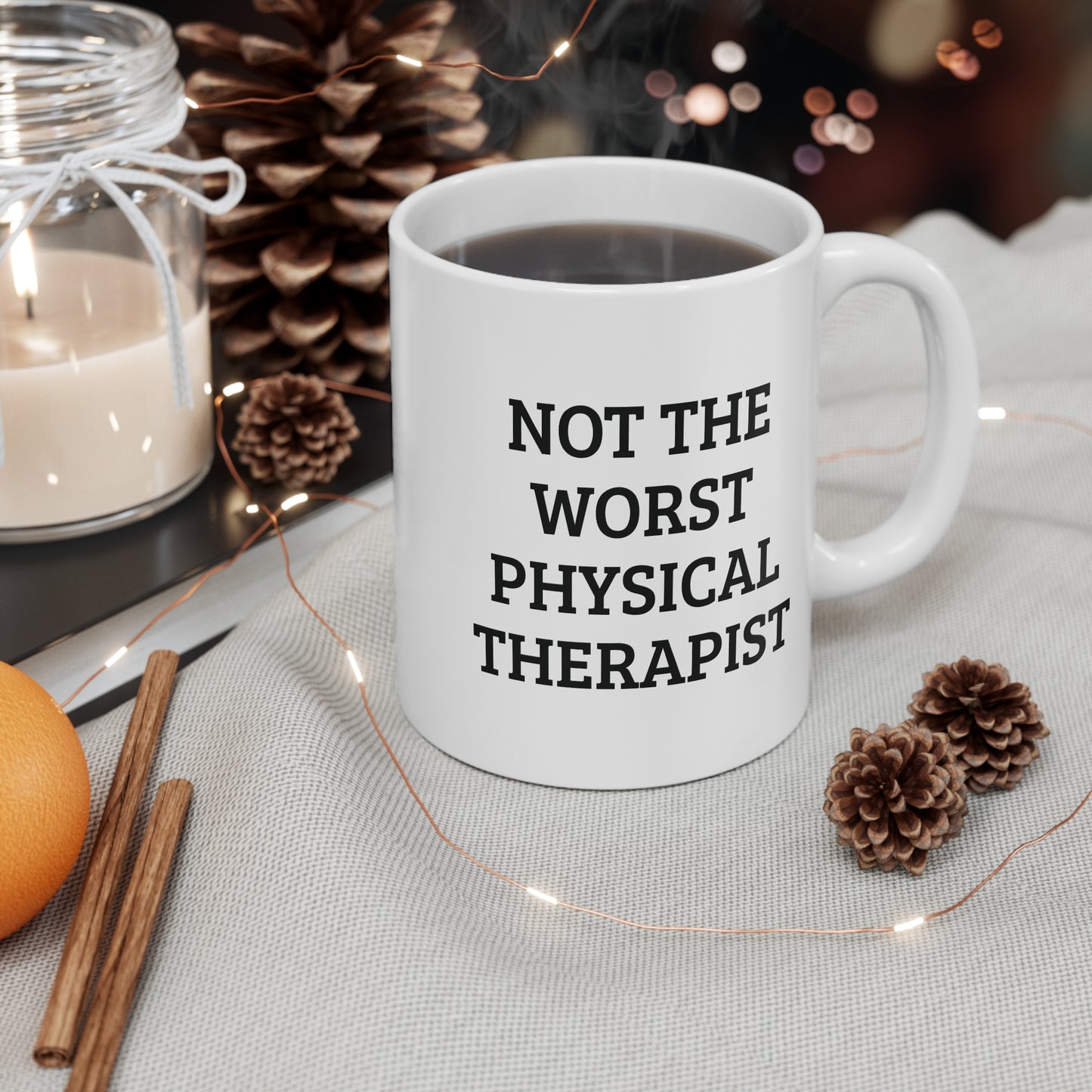 Not the Worst Physical Therapist Mug, 11oz, Personalized | PT Coffee Cup