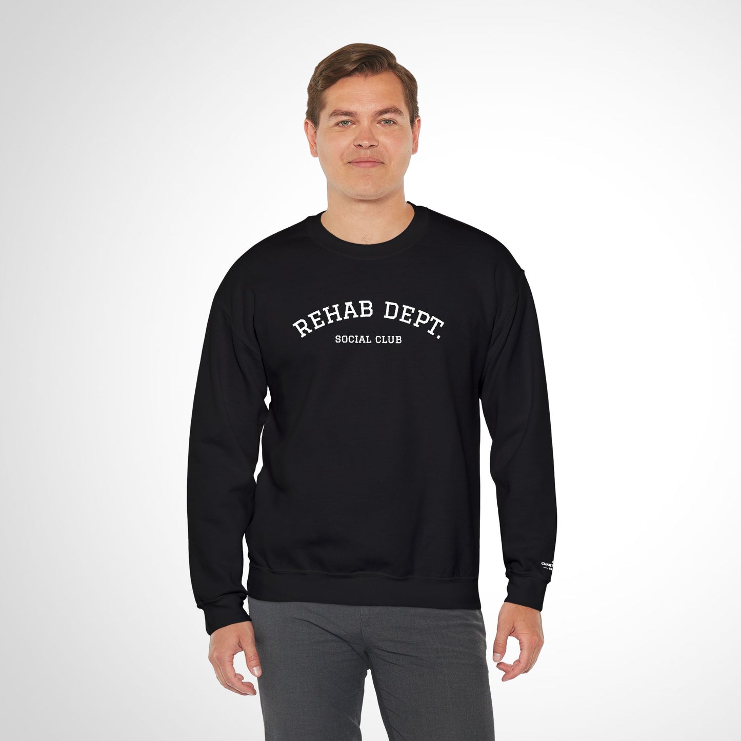 Rehab Dept. Social Club Embroidered Crewneck