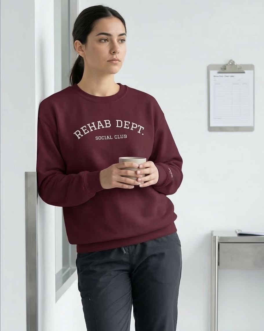 Rehab Dept. Social Club Embroidered Crewneck