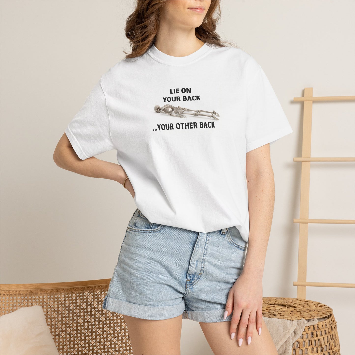 Funny Physical Therapy Shirt | Lie On Your Other Back Skeleton Tee | PT Humor | Outpatient Rehab Gift | Chart Later Club Apparel